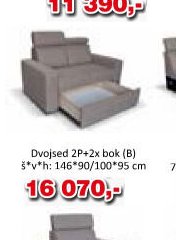 Dvojsed 2P+2x bok (B)
