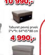 Taburet pevný prvek