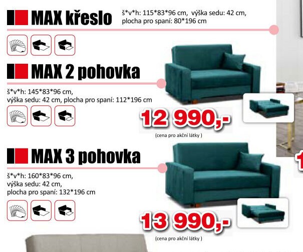 MAX 2 pohovka