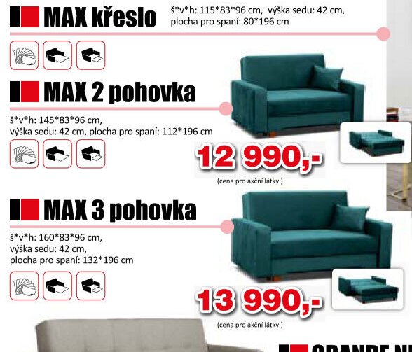 MAX 2 pohovka