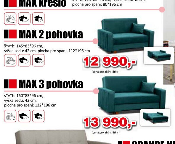 MAX 2 pohovka