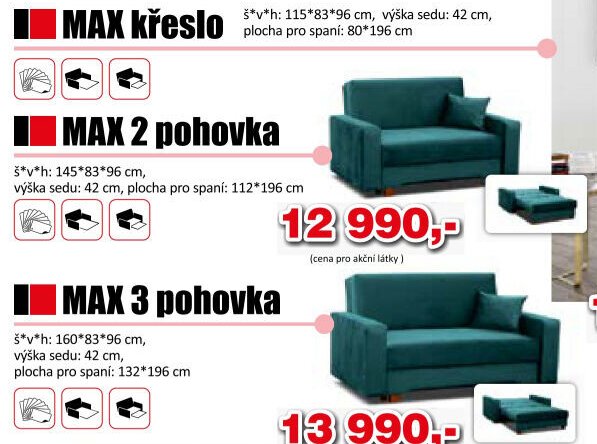 MAX 2 pohovka