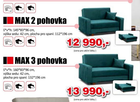 MAX 2 pohovka