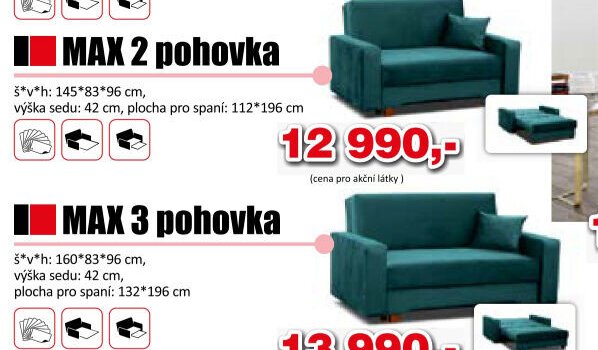 MAX 2 pohovka