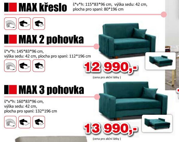 MAX 2 pohovka