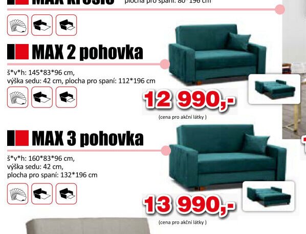 MAX 2 pohovka