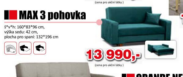 MAX 3 pohovka
