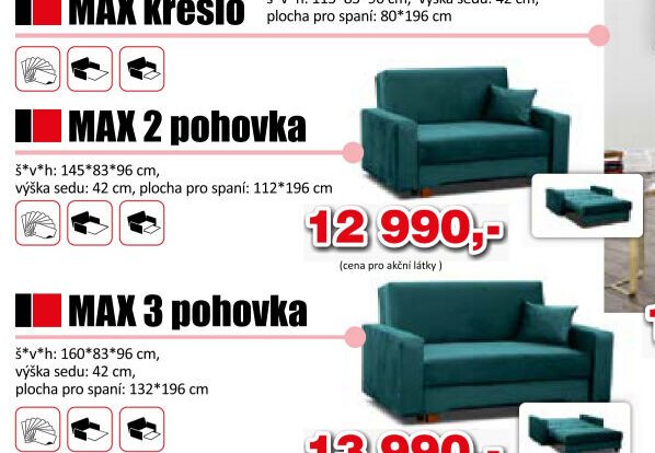 MAX 2 pohovka