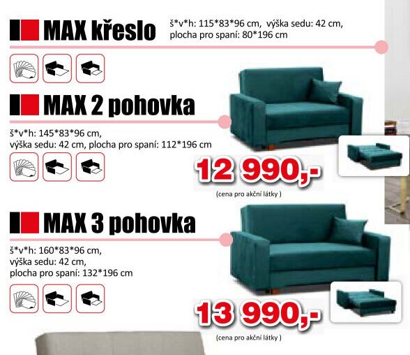 MAX 2 pohovka