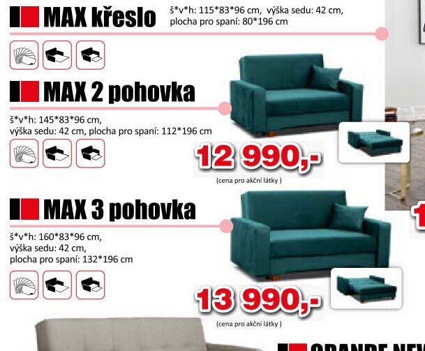 MAX 2 pohovka