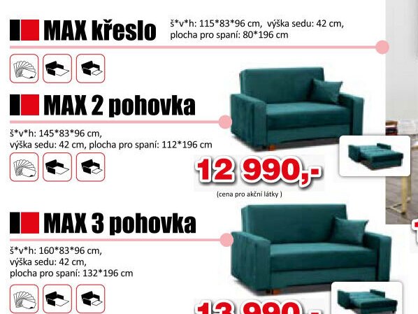 MAX 2 pohovka