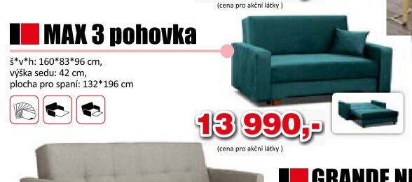 MAX 3 pohovka