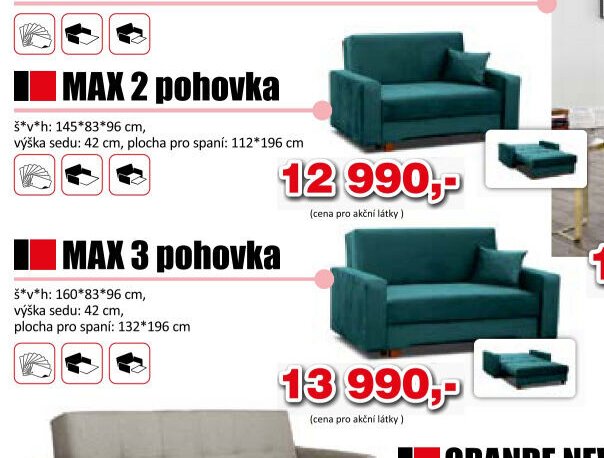 MAX 2 pohovka