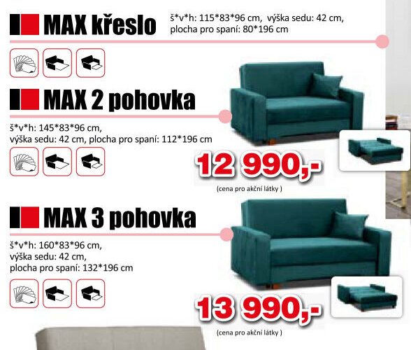 MAX 2 pohovka