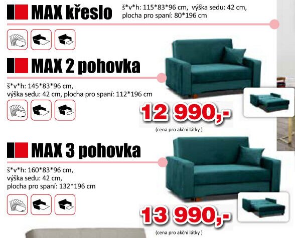 MAX 2 pohovka