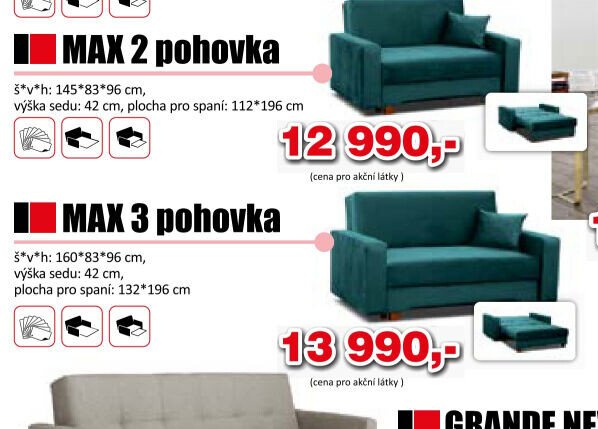 MAX 2 pohovka