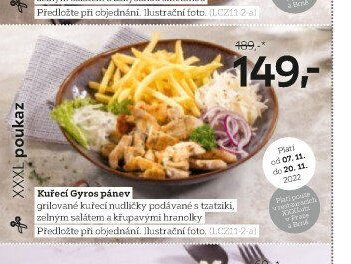 Kuřecí Gyros pánev