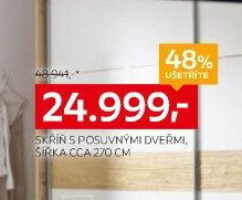 SKŘÍŇ S POSUVNÝMI DVEŘMI, ŠÍŘKA CCA 270 CM