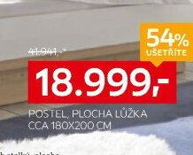 POSTEL, PLOCHA LŮŽKA CCA 180X200 CM
