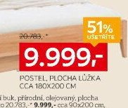 POSTEL, PLOCHA LŮŽKA CCA 180X200 CM