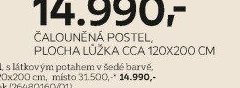 ČALOUNĚNÁ POSTEL, PLOCHA LŮŽKA CCA 180X200 CM