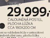 ČALOUNĚNÁ POSTEL, PLOCHA LŮŽKA CCA 180X200 CM
