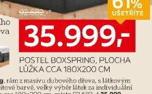 POSTEL BOXSPRING, PLOCHA LŮŽKA CCA 180X200 CM
