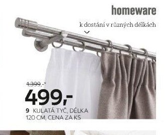 KULATÁ TYČ, DÉLKA 120 CM, CENA ZA KS