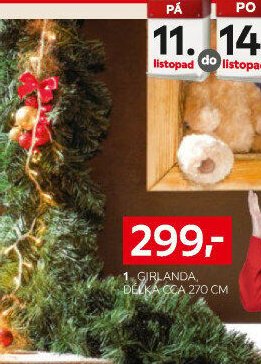 1. GIRLANDA, DÉLKA CCA 270 CM