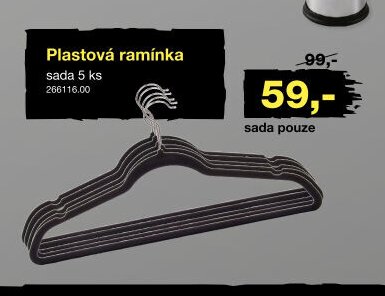 Plastová ramínka
