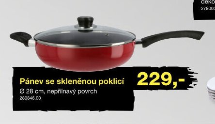 Pánev se skleněnou poklicí