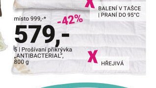 Prošívaná přikrývka „ANTIBACTERIAL“