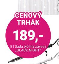Sada tyčí na závěsy „BLACK NIGHT“