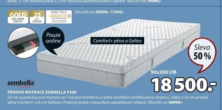sembella PĚNOVÁ MATRACE SEMBELLA F300