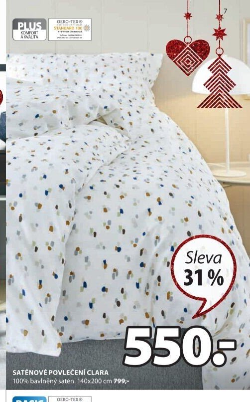Saténové povlečení Clara