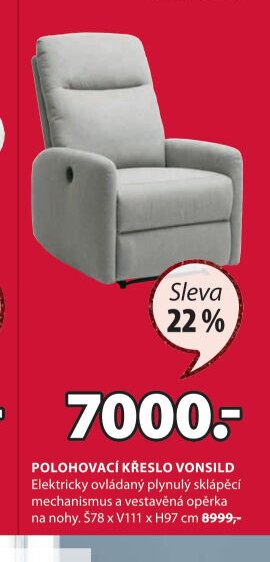 Polohovací křeslo VONSILD