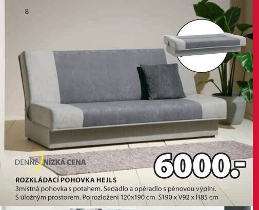 Rozkládací pohovka HEJLS