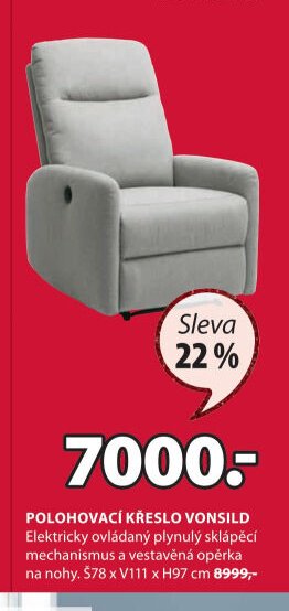 Polohovací křeslo VONSILD