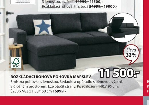 ROZKLÁDACÍ ROHOVÁ POHOVKA MARSLEV