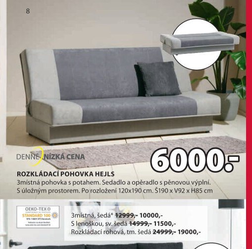 Rozkládací pohovka HEJLS