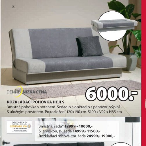 Rozkládací pohovka HEJLS