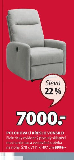 Polohovací křeslo VONSILD
