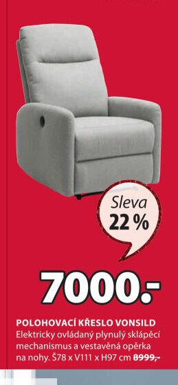 Polohovací křeslo VONSILD