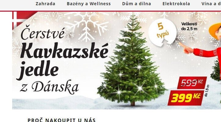 Čerstvé kavkazské jedle z Dánska
