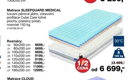 Matrace SLEEPGUARD MEDICAL