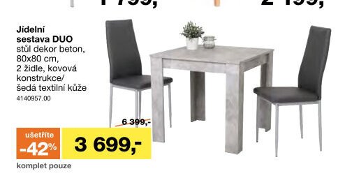 Jídelní sestava DUO