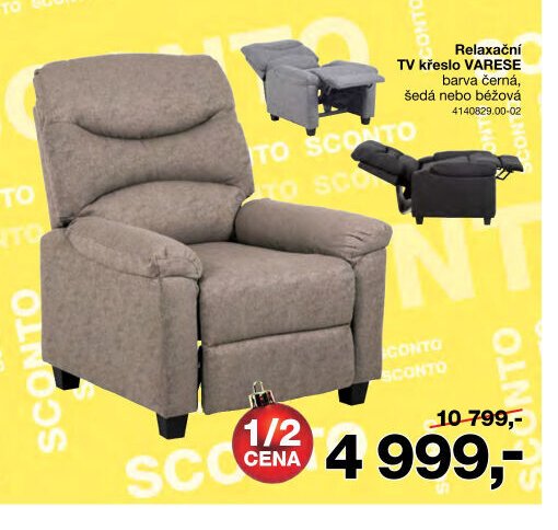 Relaxační TV křeslo VARESE