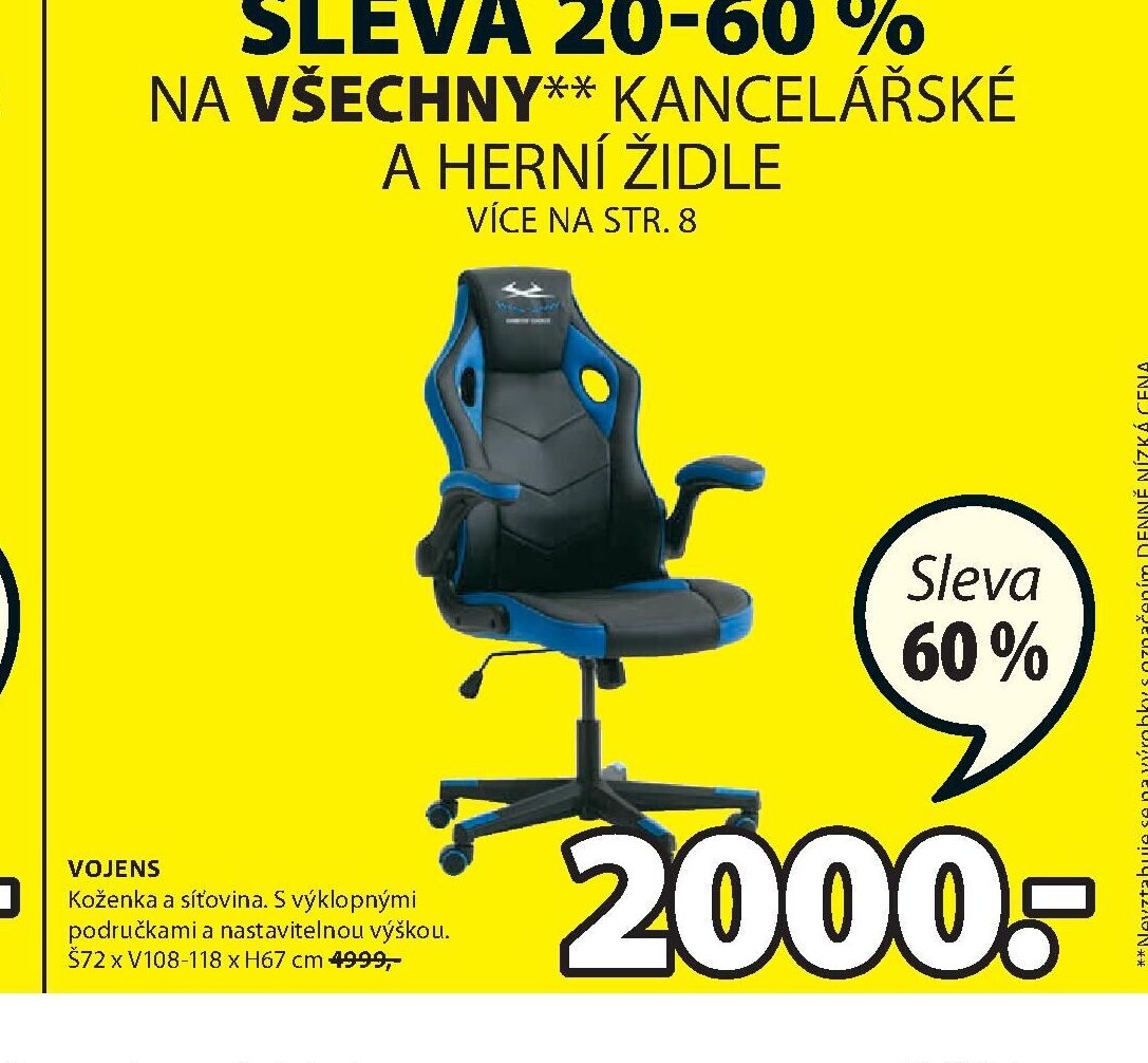 VOJENS Herní židle