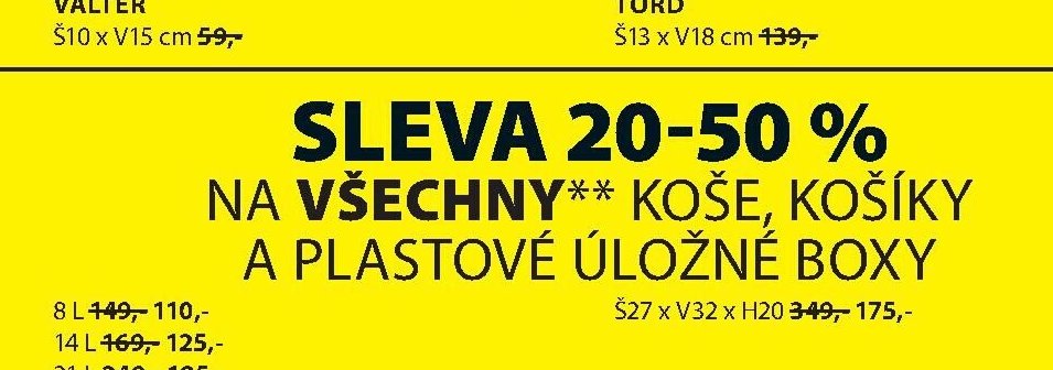 Koše, košíky a plastové úložné boxy