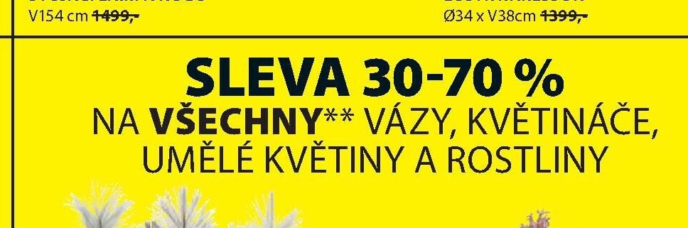 Vázy, květináče, umělé květiny a rostliny